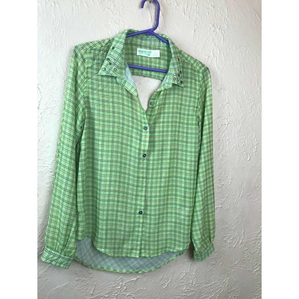 Juniors Dream Out Loud Selena Gomez Blouse Button Up Collared‎ Size Large